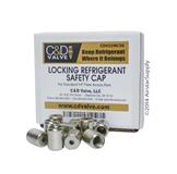 50 1/4" Universal Locking Refrigerant Safety Caps • USA MADE • Pack of 